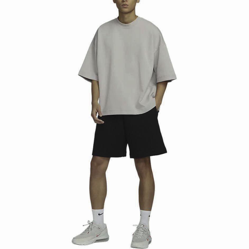 Новая футболка Nike Sportswear Tech Fleece Мужская Светло-железная руда Серая FB8166-012