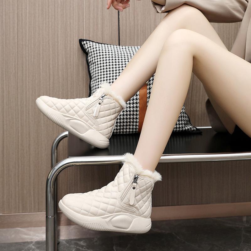 Winter Ladies Shoes Lace Up Women Sneakers Snow Ankle Boots Waterproof Warm Platform Botas Woman Footwear
