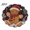 Heat Resistant Table Pad Round Christmas Placemat, 14 Inch Festive Pattern Anti Slip Tabletop Protector, Holiday Kitchen Mat Insulation Place