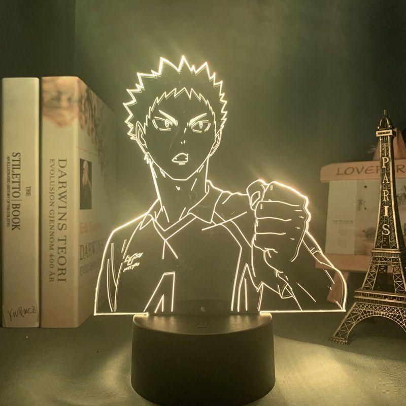 Ночной светильник Haikyuu Tobio Kageyama Figure, меняющий цвет, прикроватная лампа, классный подарок для поклонников Neon Haikyuu