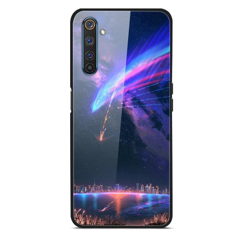 Для OPPO Realme XT Закаленное Стекло Чехол Мягкий Бампер Жесткий Funda Для OPPO Realme 6 Pro Realme X2 XT Чехол для Телефона Realme6 Задняя Крышка