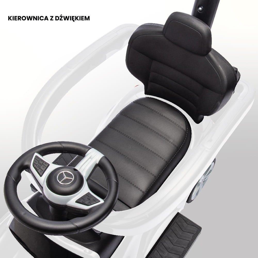 Sun Baby Mercedes C-Class 3-in-1 Ride-On Car with Push Handle and Footrests White