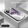 Металлическая бабочка для Apple iPhone 16 11 13 15 14 Pro Max 12 Mini 7 8 Plus XR X XS Эллиптический закаленный стеклянный чехол для телефона
