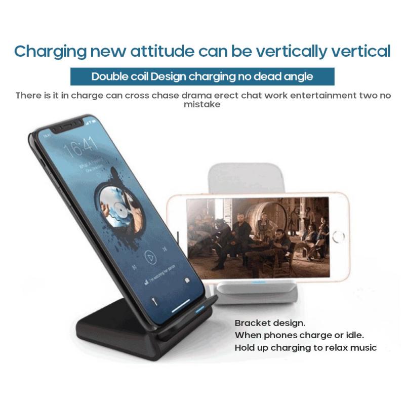 VAORLO Беспроводное зарядное устройство QI 15 Вт, док-станция для быстрой зарядки для iphone X XS XR 11 11PRO, док-станция для беспроводной зарядки