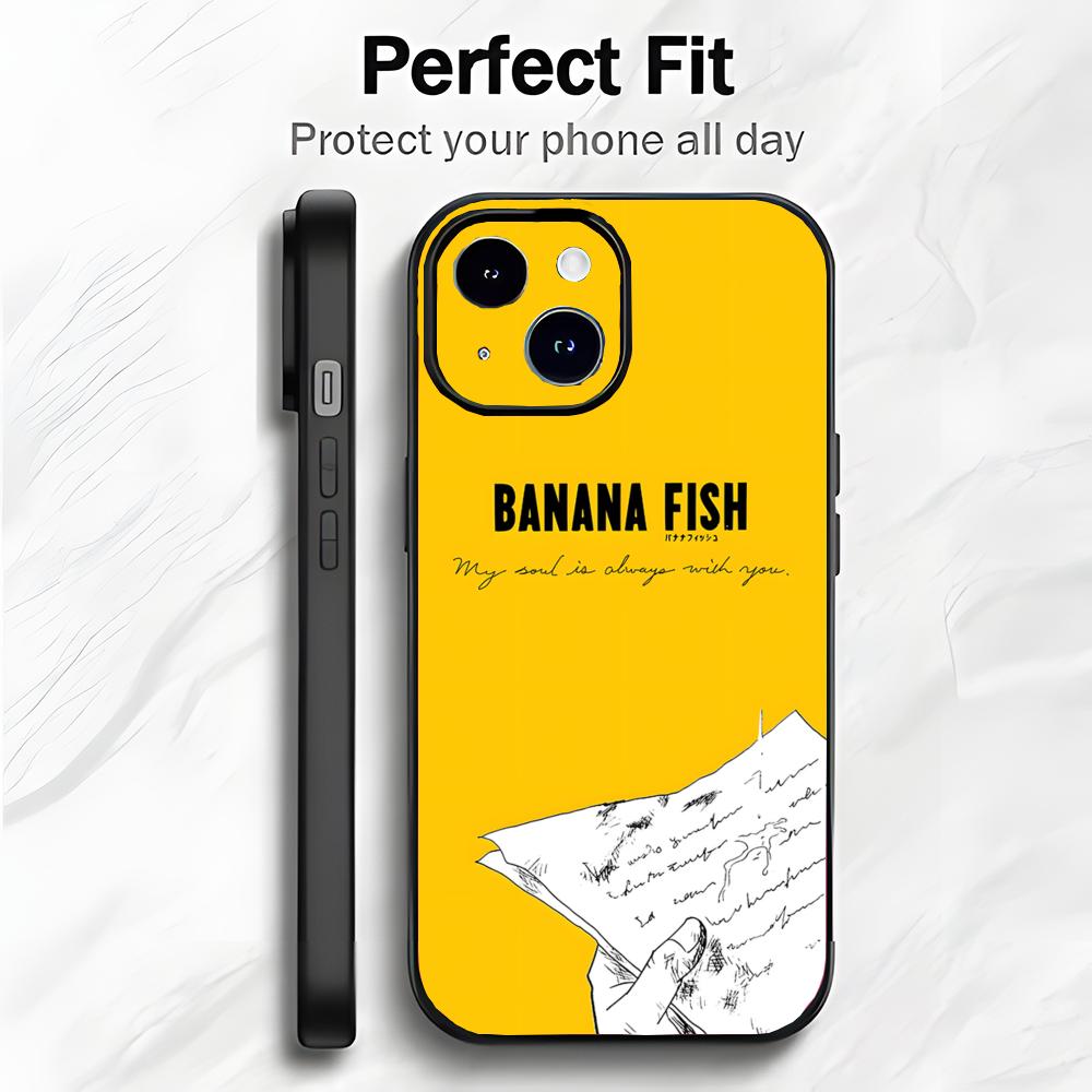 Эмоциональный темный аниме B-Banana Fish Чехол для телефона Чехол для телефона Мягкая упаковка Легкий Для iPhone17 16 15 14 13ProMax