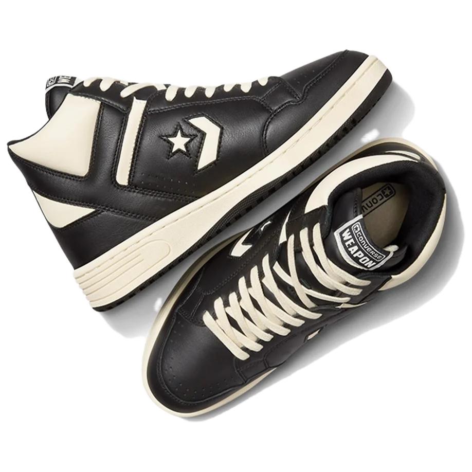 Converse Weapon High Old Money Pack - черные кроссовки цвета натуральной слоновой кости унисекс A04400C