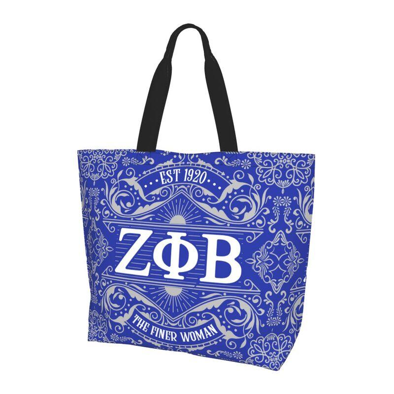Женская сумка через плечо Zeta Phi Beta 1920, большая, складная, водонепроницаемая, для путешествий, многоразовая сумка для покупок