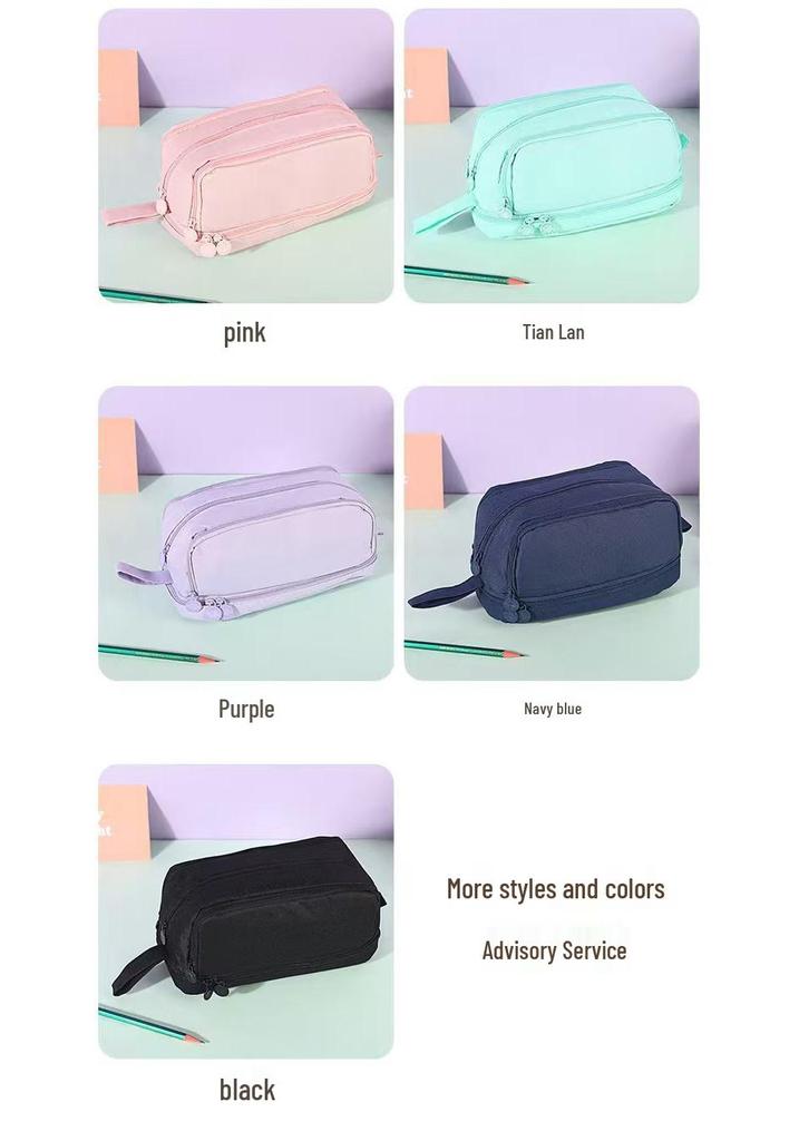 Demon Hunter Girls Team Pencil Case: Large Capacity, Cute Stationery Box for Primary Students