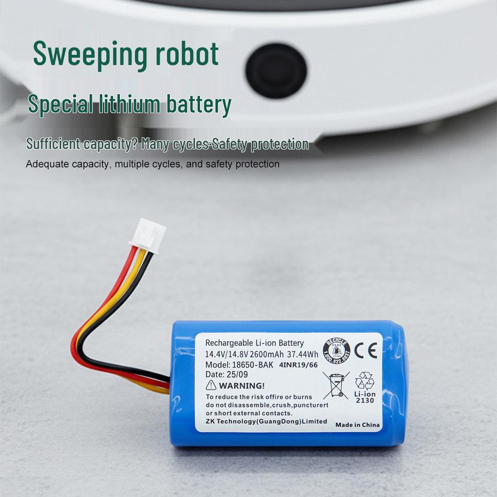 Цилиндрический литиевый аккумулятор 18650 2600 мАч для робота-пылесоса Liectroux