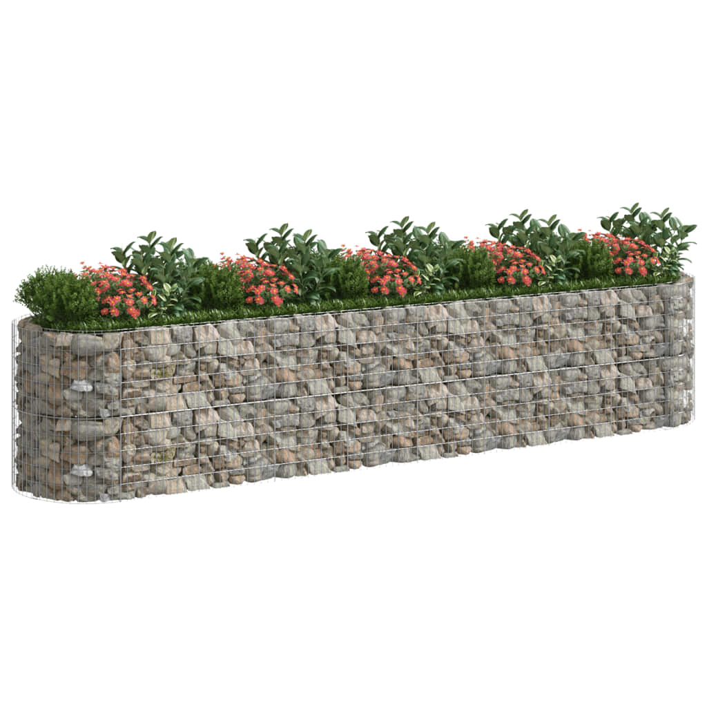 Vidaxl Podwyższona Donica Gabionowa Galwanizowane Żelazo 500X100X100Cm