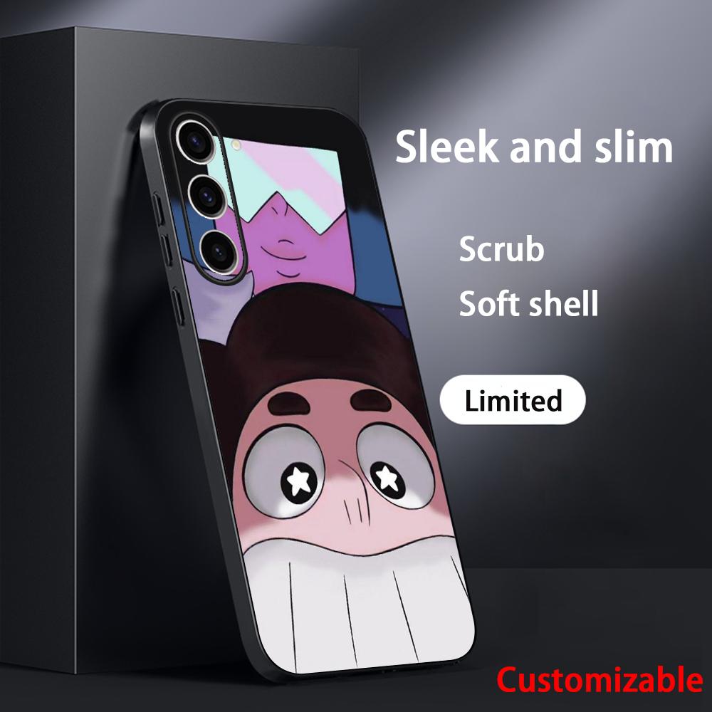Steven classic cartoon cute universe design Phone Case For Samsung Galaxy S26 S25 S24 S23 S22 S21 Plus Ultra Note20 Soft Black