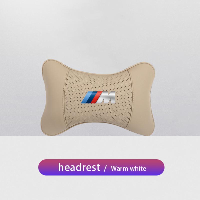 1Pcs Car Seat Headrest Auto Logo Neck Pillow For BMW X1 X2 X3 X5 X4 X6 X7 G32 G11 G12 E70 E91 F40 F34 F30 F20 F10 E87 G30 G20