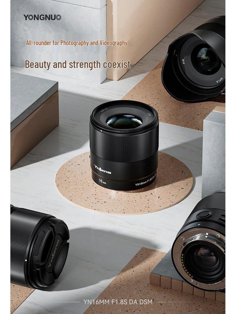 Yongnuo 16mm F1.8 Ультраширокоугольный Фикс-объектив с Автофокусом для Беззеркальных Камер Sony E-Mount APS-C