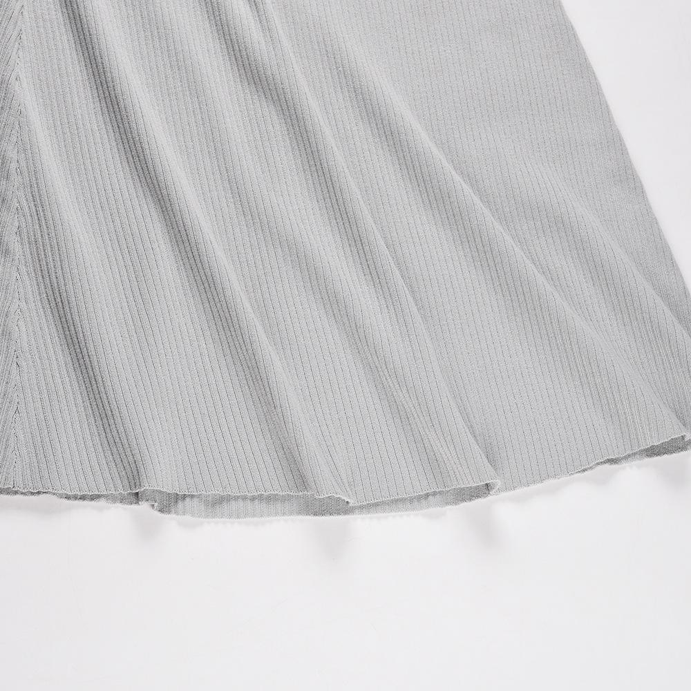 Autumn and Winter Women's Bubble Long-sleeved Knitted Dress Temperament Thin High Waist Big Swing Dress Bottoming Sweater Dresses