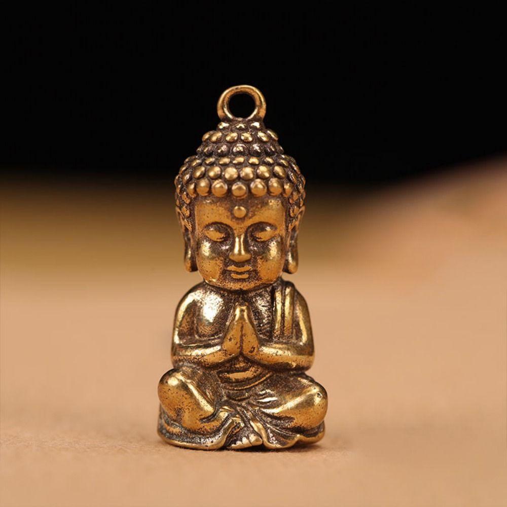 Miniature Brass Buddha Ornaments Mini Mini Buddha Figurine Sakyamuni Buddha Pendant Home Decor