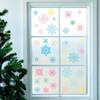 Colorful Snowflake Electrostatic Wall Sticker Christmas Kids Room Decor Glass Window Home Mall Decoration New Year Wallpaper