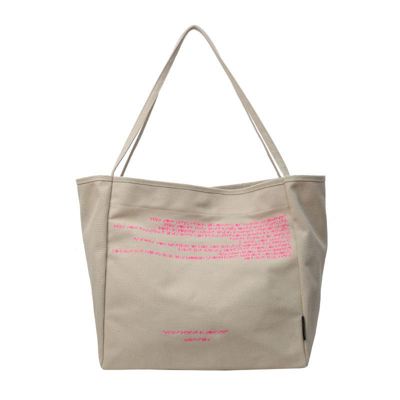 Холщовая сумка Женская большая вместительная сумка для письма Сумка-тоут на плечо