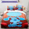 3pcs Blue's Clues Bedding Set Duvet Cover Closure Includes 1 Duvet Cover & 2 Pillowcases, Soft and Comfortable for All Seasons.