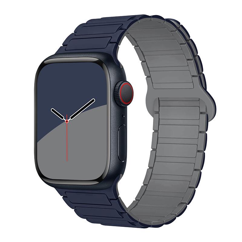 Современный силиконовый ремешок для Apple Watch Series 8/9 & S10 с магнитной застежкой