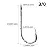 1000pcs 92247 Octopus Beak Baitholder Fishing Hooks Carbon Steel Barbed Offset Octopus Circle Hooks for Saltwater Freshwater