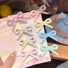 Korean Print Bow Hair Clip Clamp Children Simple Bowknot Barrettes Hairpins For Girls Side Clip Baby Cute Hair Acccessories