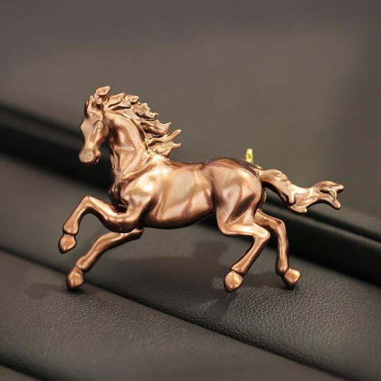 Brooch Pin Retro Enamel Horse Design Badge Clothes Hats Bags Scarves Collar Lapel Brooch Artistic Accessory