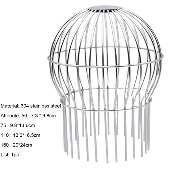 Anti-blocking Floor Drain Antifouling Stainless Drain Outlet Round Net Cover for Garden