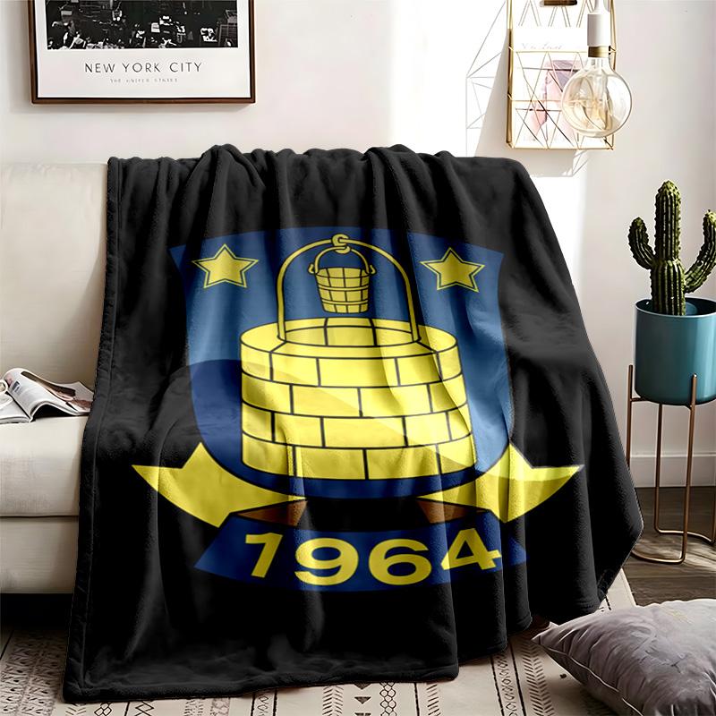 Brondby IF Theme Personalized Outdoor Flannel Blankets Soft And Suitable For All Seasons Perfect For Sofas Beds And Camping