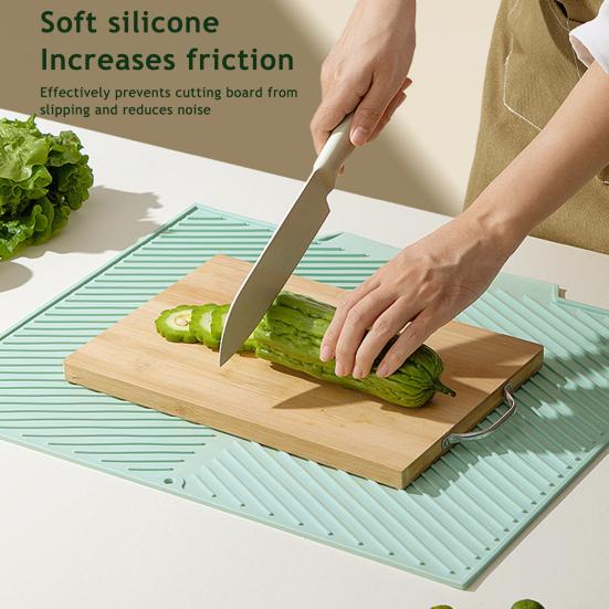 Силиконовый коврик для сушки посуды для кухонной столешницы, быстросохнущий, термостойкий, подставка для кастрюль, силиконовый коврик, нескользящая подкладка для защиты разделочной доски