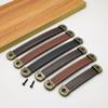 Zinc Zinc Zinc Alloy Drawer Handle With Screws Cabinet Pulls Vintage Leather Handle Cabinet