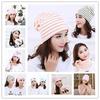 Korean Cotton Multifunctional Postpartum Beanie Headscarf for Women