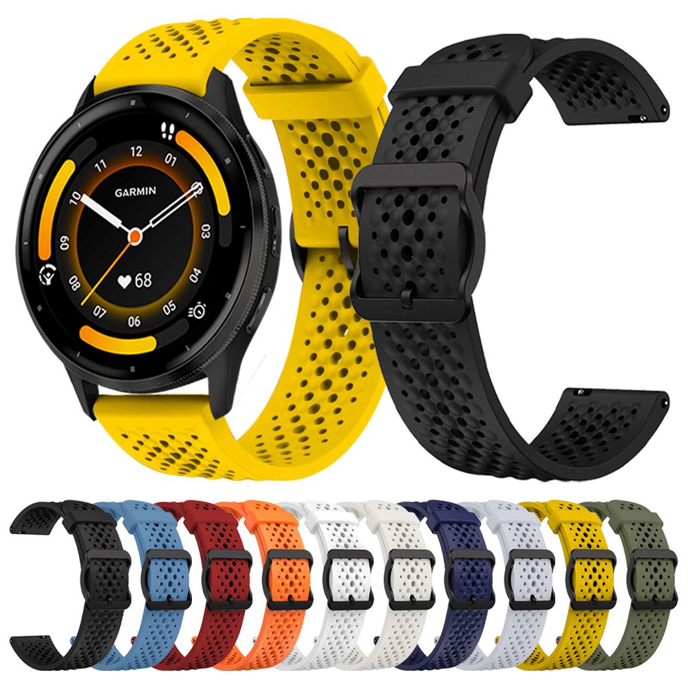 Breathable Band 22mm Watch Strap For Garmin Venu 3 Garmin Venu 2 Xiaomi Vivoactive 4 Hollow Silicone Sports Bracelets