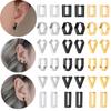European And American Stainless Steel Ear Buckle Geometric Many Earrings Of Men And Women With Personal Earrings