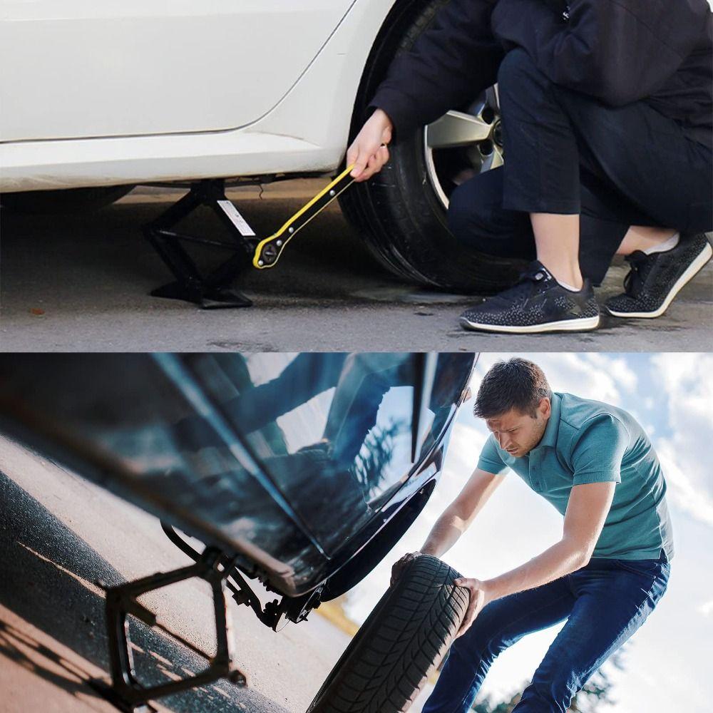 Двунаправленный трещоточный ключ с длинной рукояткой, баллонный ключ, автоинструмент, экономящий силы домкрат, снятие шин