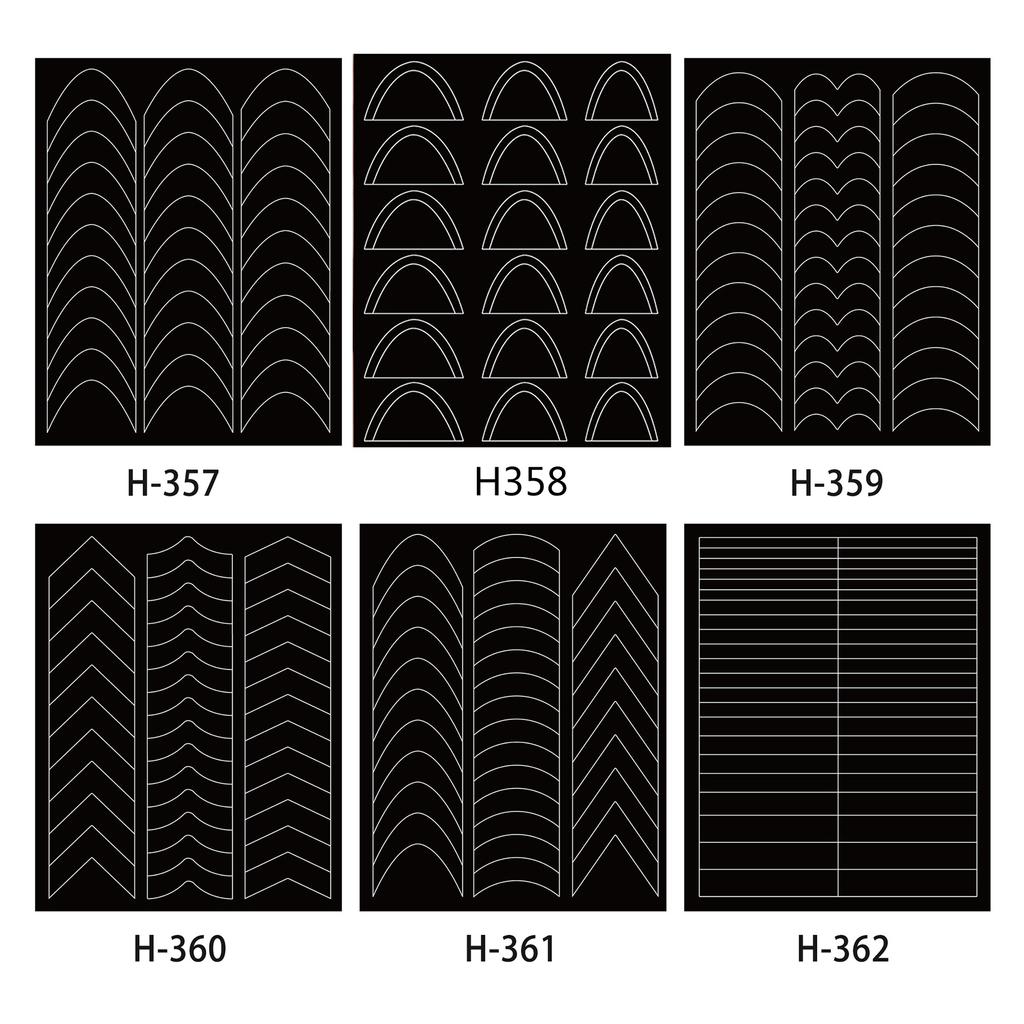 French Manicure Nail Art Stickers Self-Adhesive Nail Tips Guides for DIY Decoration French Tip Nail Guides Stencil Tool