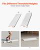Door Threshold Ramp, 59 mm Rise, Aluminum Alloy Threshold Ramp Rated 363 kg Load Capacity, Handicap Ramps for Home Steps for Wheelchair, Scooters,