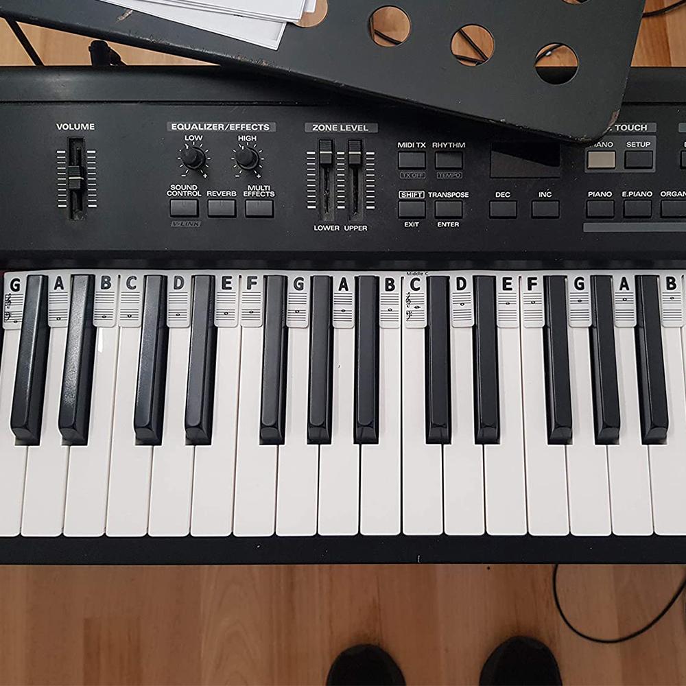 Наклейки для клавиш пианино Piano Rake для начинающих 88 полноразмерных клавиш