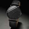Men Business Watches Fashion Ultra-thin Dial Quartz Watch Casual Leather Band Men's Wristwatch Reloj Hombre