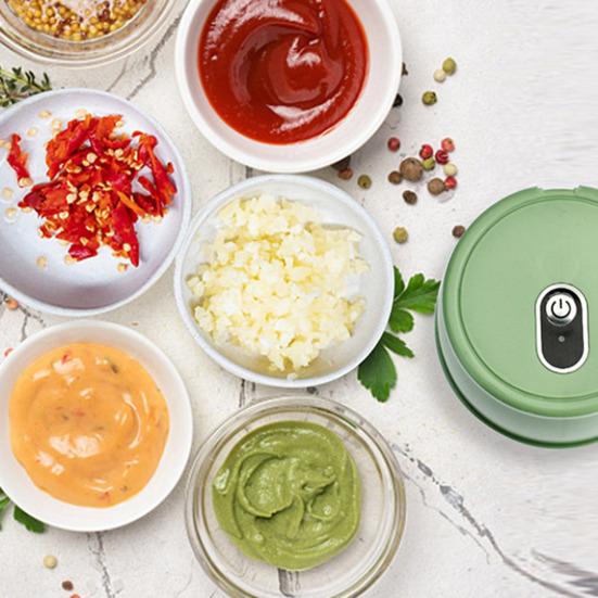 Электрический мини-измельчитель для еды, 250 мл, перезаряжаемый через USB, с одной кнопкой, энергосберегающий измельчитель для чеснока