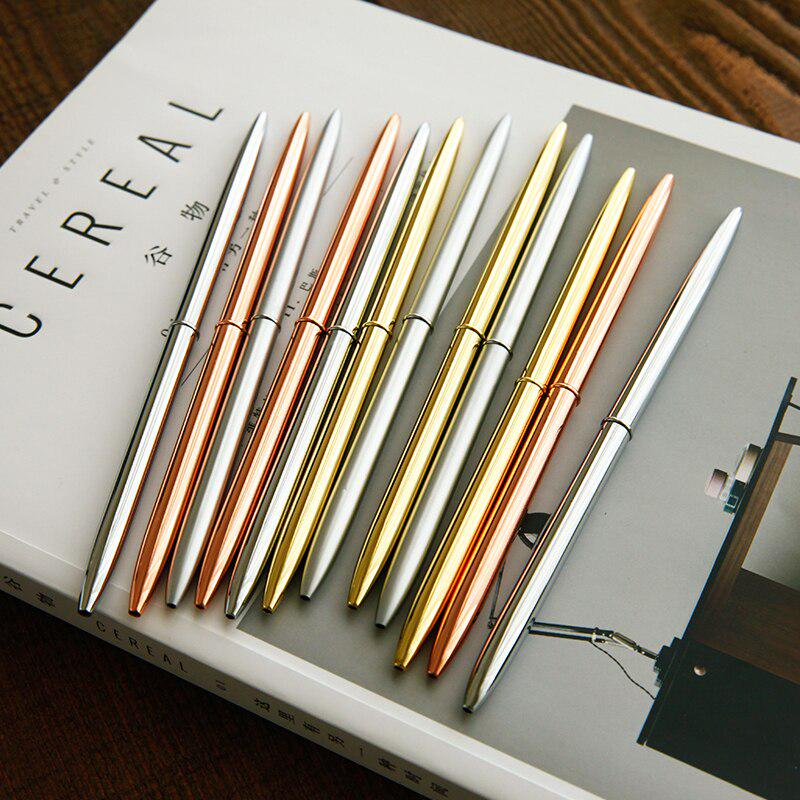 0,7 мм металлический роскошный золотой шариковый ручка Sivler для письма школьные офисные деловые принадлежности