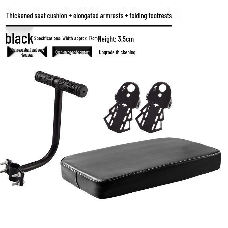 Thickened Bicycle Rear Seat Cushion with Backrest for Carrying People or Children