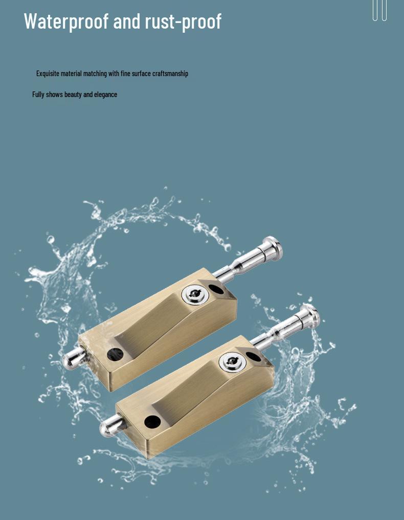 Защелка-замок для пола из алюминиевого сплава и вращающейся деревянной двери