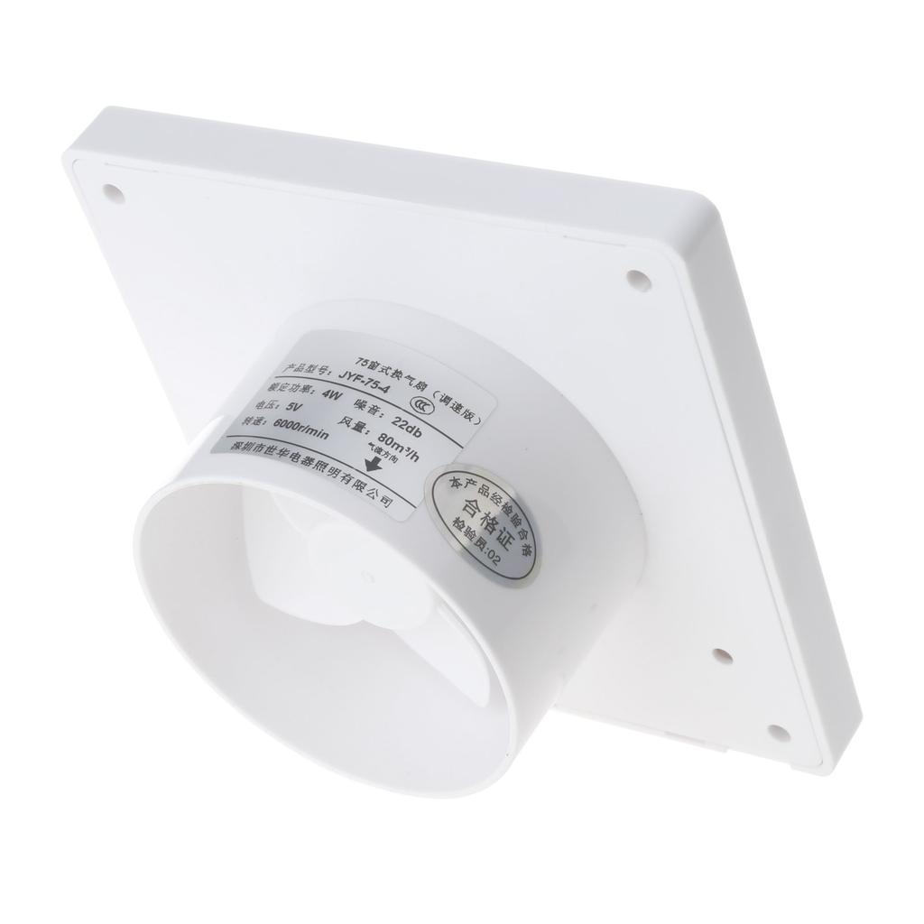 Всасывающий вытяжной вентилятор 4 Вт Мини-канальный вентилятор 3'' 75 мм 3 скорости Регулируемый вытяжной вентилятор для ванной комнаты