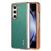 AZNS For Samsung Galaxy Z Fold6 5G Case Electroplating Carbon Fiber Texture PU+TPU Phone Cover