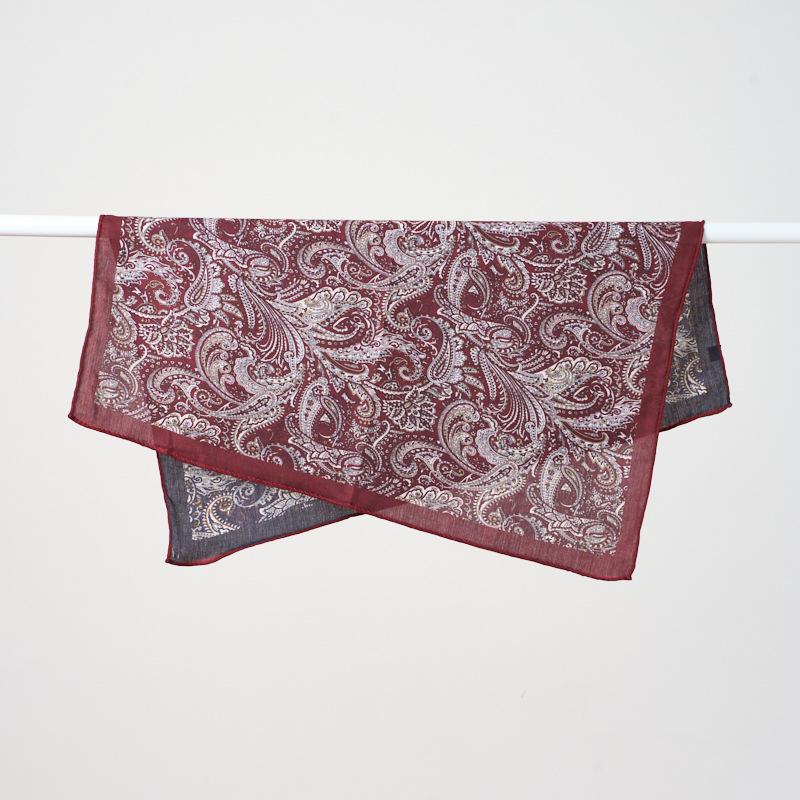 New French retro imitation silk square scarf autumn and winter foreign style warm scarf double-sided different-colored imitation silk wool silk scarf