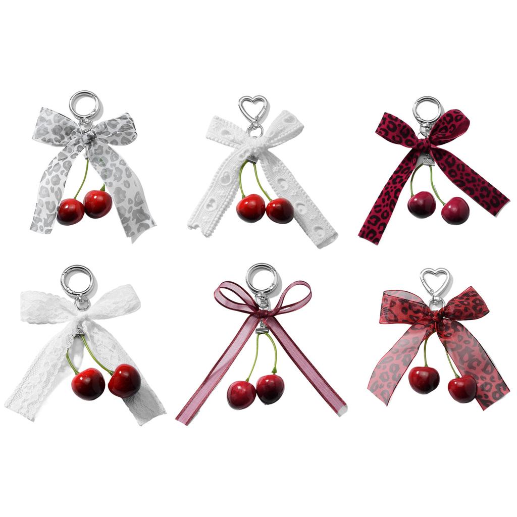 Элегантный шарм-бантик «Вишенки», шарм «Любовь», портативный брелок, прочная подвеска для сумок, идеально подходит для ежедневного использования, для подарков