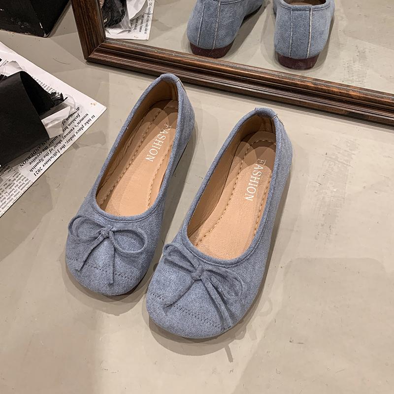 Модные замшевые леопардовые женские туфли-балетки Модные неглубокие туфли с бантом Женская обувь 2025 Новый тренд Весна Дизайнерский бренд Для ходьбы Удобные Женские Zapatos