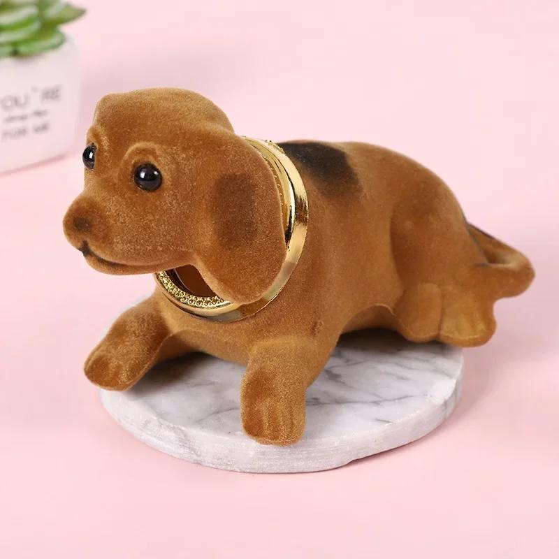 1Pcs Car Ornaments Shaking Head Dog Doll Car Dashboard Toys Cute Nodding Puppy Auto Interior Accessories Auto Decor Kids Gift LS