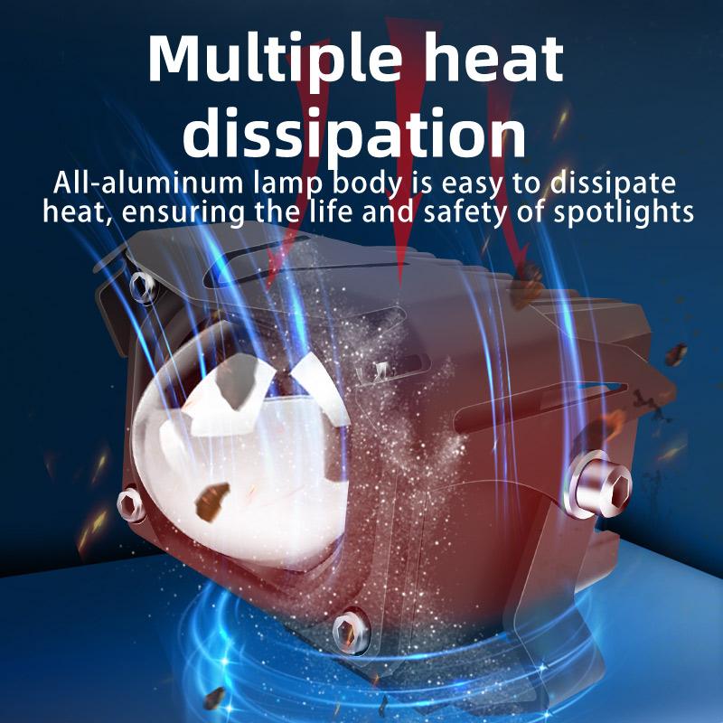 Мотоциклетная фара, противотуманная фара, вспомогательный прожектор, светодиодный рабочий светильник для вождения, двухцветный мини-светодиодный мини-светодиодный светильник для скутера, велосипеда, мотоцикла