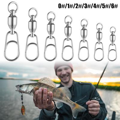 Fishing Accessories Lure Connecting Ring Bearing Swivel Jig Connector Snap Rolling Oval Split Rings